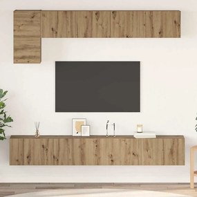 Conjunto de móvel de TV 5 pcs carvalho artisiano Médio 100 cm