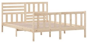 Estrutura de cama king size 150x200 cm madeira maciça