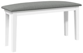 Banco 90 cm madeira seringueira maciça branco