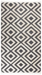vidaXL Tapete de exterior tecelagem lisa 115x170cm preto e bege claros