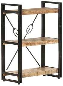 Estante com 3 prateleiras 60x30x80 cm madeira mangueira maciça