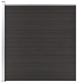 Painel de vedação WPC 175x186 cm preto