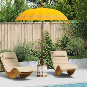 vidaXL Parasol Balinês com Base Amarelo 185 x 185 x 260 cm