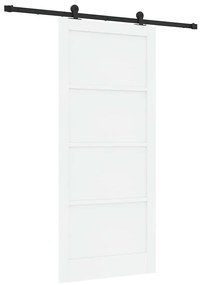 Porta Deslizante vidaXL com Conjunto de Ferragens Brancas 93x211 cm de