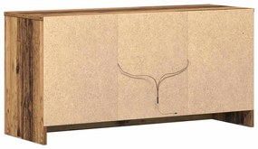 Gabinete de TV com Luzes LED - Madeira Velha, 100x34x50 cm em Madeira