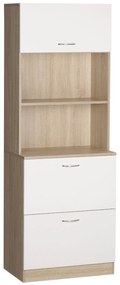 HOMCOM Buffet de Cozinha Armário de Cozinha Multi Armazenamento 2 Gavetas 1 Armário Grande Balcão 60x38x168 cm MDF Branco | Aosom Portugal