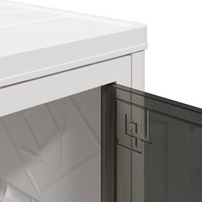 Caixa arrumação empilhável com rodas 4 níveis 75L 64x40x141,5cm
