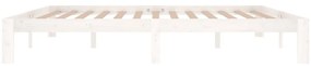 Estrutura de cama 200x200 cm pinho maciço branco