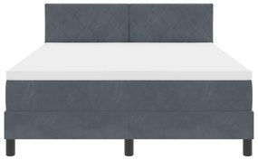 Cama com Estrutura Box Spring e Colchão vidaXL Cinza Escuro 160x200 cm