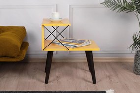 Mesinha de Cabeceira Cross – Amarela – 50x55x40 cm