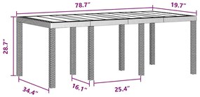 Conjunto de Jantar para Jardim 9 pcs Antracite Polipropileno