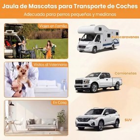 Caixa Transportadora de viagem para cães em alumínio com porta e fechadura 69,5 x 54 x 50,5 cm