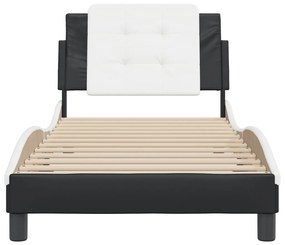 Estrutura cama c/ cabeceira 100x200 cm couro artificial