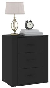 Mesa de cabeceira 50x36x60 cm derivados de madeira preto