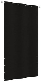 vidaXL Tela de varanda 120x240 cm tecido oxford preto