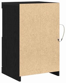 Sideboard vidaXL com Luzes LED Carvalho Preto 41x37x67 cm