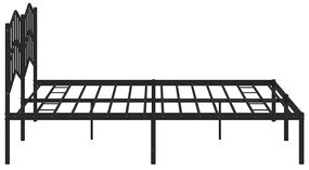 Estrutura de cama com cabeceira 193x203 cm metal preto