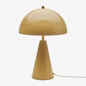 Lâmpada De Mesa Em Ferro Jaliya Amarelo Mel - Sklum