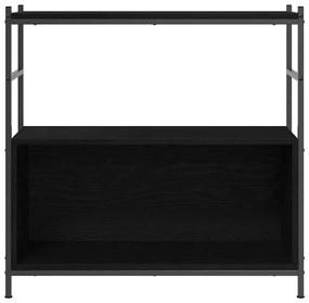 Estante de Livros vidaXL Carvalho Preto 80x30x78,5 cm Madeira Engenhei
