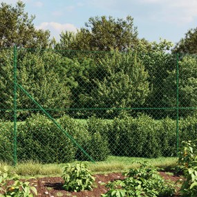 Cerca de arame com estacas de fixação 1,8x10 m verde