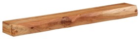 Prateleiras parede 2 pcs 100x17x8 cm madeira de acácia maciça