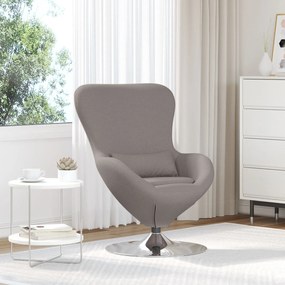 Cadeira de Ovo vidaXL em Tecido Taupe