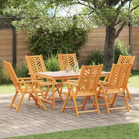 vidaXL Conjunto de Jantar de Jardim com 7 Peças em Madeira Sólida de Acácia