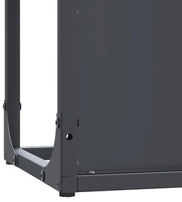 Suporte para lenha 25x25x60 cm aço laminado a frio antracite