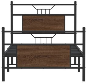Estrutura cama s/ colchão derivados madeira carvalho castanho