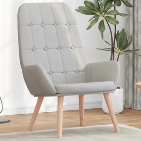 vidaXL Cadeira de descanso tecido cinzento nuvem