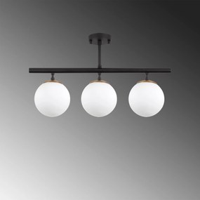 Chandelier Atmaca – Preto e Creme – 60 x 15 cm