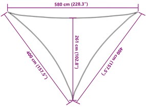 Para-sol estilo vela 160 g/m² 4x4x5,8 m PEAD verde-escuro