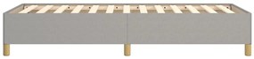 Estrutura de cama sem colchão 100x200 cm tecido cinzento-claro