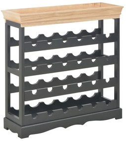 vidaXL Garrafeira 70x22,5x70,5 cm MDF preto