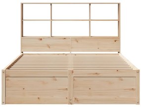 Cama sem colchão 135x190 cm madeira de pinho maciça