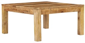 Mesa de centro em madeira de mangueira maciça 80x80x40cm