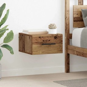 vidaXL Armário de Cabeceira Madeira antiga 35 x 35 x 20 cm