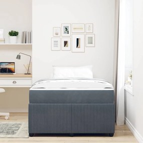 Estrutura de cama com colchão Cinzento escuro 120 x 190 cm