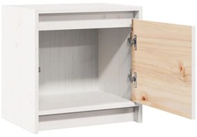 Mesas de cabeceira 2 pcs 40x30,5x40 cm pinho maciço branco