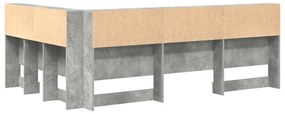 Cabeceira de armazenamento Cinzento cimento 120 cm