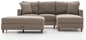 Sofá de Canto Eva – Creme – 210 x 82 x 195 cm