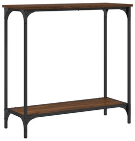 Mesa consola 75x30,5x75 cm derivados madeira carvalho castanho
