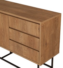 Conjunto de Mobiliário de Sala Laxus – Nogueira/Preto – 90 x 39 x 40 c