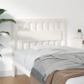 Cabeceira de cama 105,5x4x100 cm madeira de pinho maciça branco