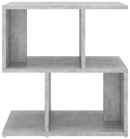 Mesa de cabeceira 50x30x51,5 cm contraplacado cinzento cimento