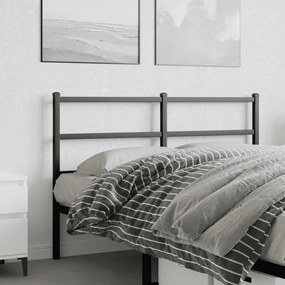 vidaXL Cabeceira de cama 135 cm metal preto