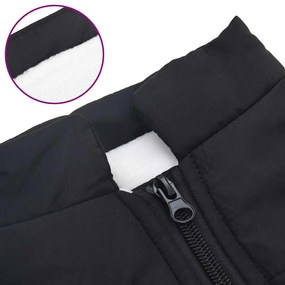 casaco para cães com arnês impermeável reflexivo preto L40