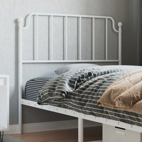 vidaXL Cabeceira de cama 100 cm metal branco
