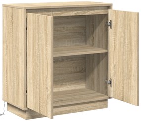 Buffet vidaXL com LED em Carvalho Sonoma - 71 x 34.5 x 75 cm - Feito d
