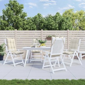 vidaXL Almofadões p/ cadeira encosto alto 4pcs tecido oxford cor creme